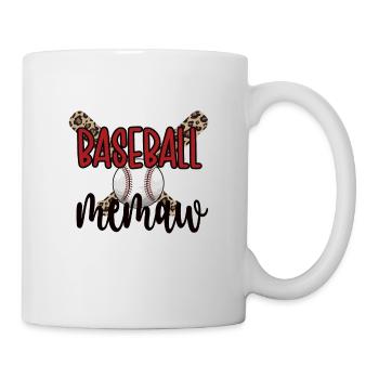 Memaw Grandma Of a Baseball Player Baseball Memaw - Mug - white - Right