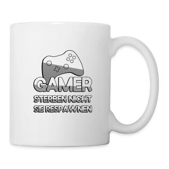 GAMER STERBEN NICHT SIE RESPAWNEN - Gaming - Tasse - Weiß - Rechts