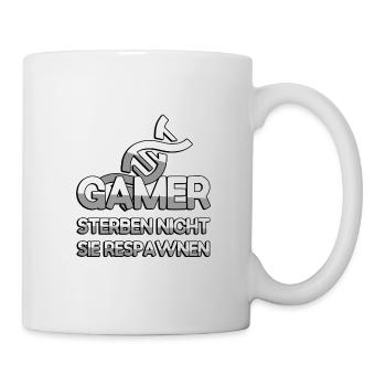 GAMER STERBEN NICHT SIE RESPAWNEN + DNA - Gaming - Tasse - Weiß - Rechts
