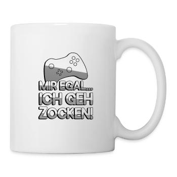 MIR EGAL... ICH GEH ZOCKEN! + Controller - Gaming - Tasse - Weiß - Rechts