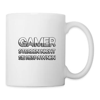 GAMER STERBEN NICHT SIE RESPAWNEN - Gaming - Tasse - Weiß - Rechts