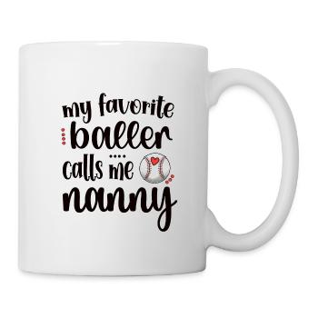 Nounou Grand-mère de baseball Joueur de baseball Nounou de baseball - Mug blanc - blanc - Droite