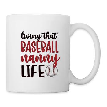 Nounou Grand-mère de baseball Joueur de baseball Nounou de baseball - Mug blanc - blanc - Droite