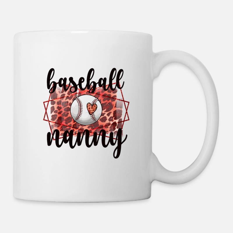 Nounou Grand-mère de baseball Joueur de baseball Nounou de baseball - Mug blanc - blanc
