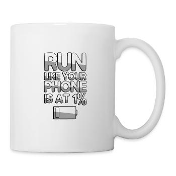 FONCTIONNEZ COMME SI VOTRE TÉLÉPHONE ÉTAIT À 1% + Batterie - Sport - Mug blanc - blanc - Droite