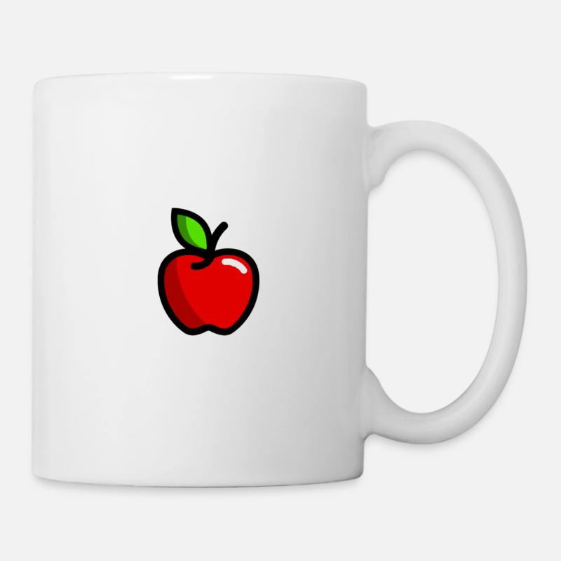 Apfel - Illustration - Tasse - Weiß