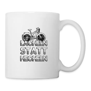 LÄCHELN STATT HECHELN+ E-Bike - E-Bike - Tasse - Weiß - Rechts