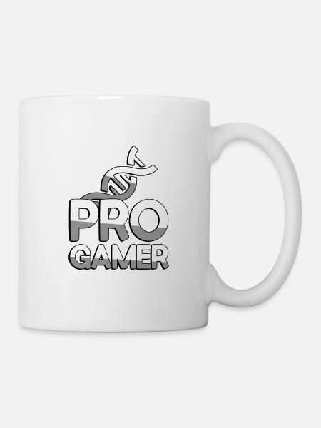 PRO GAMER + DNA - Gaming - Tasse - Weiß