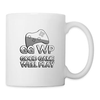 GG WP GOOD GAME WELL PLAY + Controller - Gaming - Tasse - Weiß - Rechts