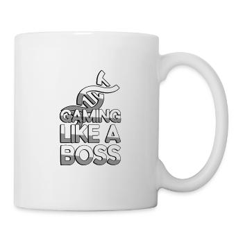 GAMING LIKE A BOSS + DNA - Gaming - Tasse - Weiß - Rechts
