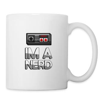 IM A NERD + CONTRÔLEUR NES - Jeux - Mug blanc - blanc - Droite
