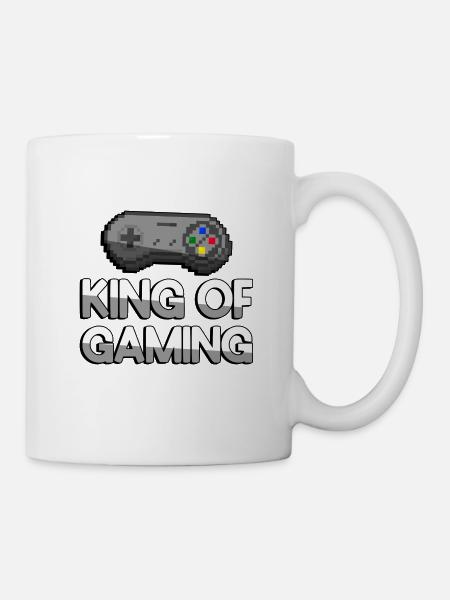 KING OF GAMING + SNES Controller - Gaming - Tasse - Weiß