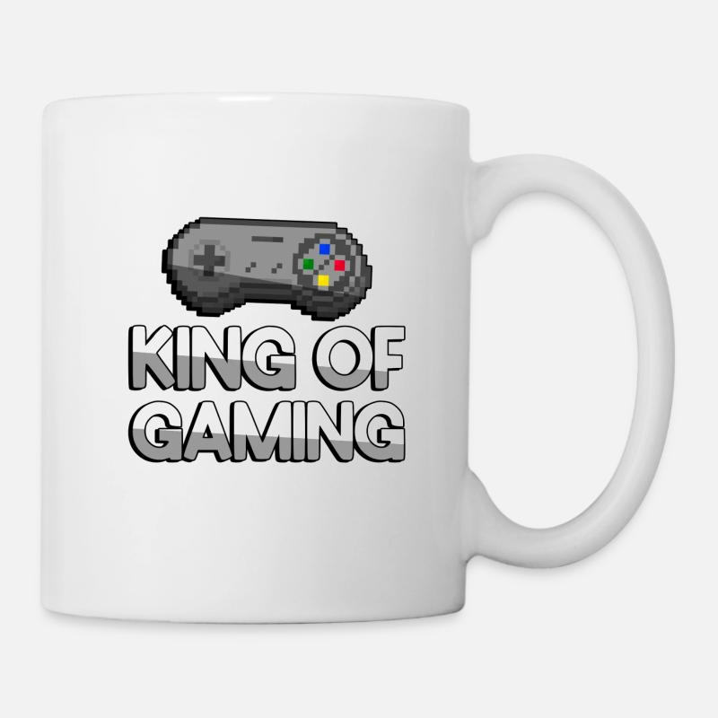 KING OF GAMING + SNES Controller - Gaming - Tasse - Weiß