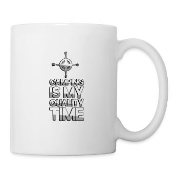 CAMPING IS MY QUALITY TIME + Kompass - Camping - Tasse - Weiß - Rechts