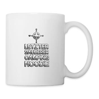 LETZTER SAUBERER CAMPING HOODIE + Kompass- Camping - Tasse - Weiß - Rechts