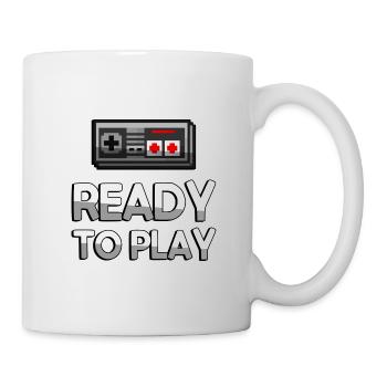 READY TO PLAY + NES Controller - Gaming - Tasse - Weiß - Rechts