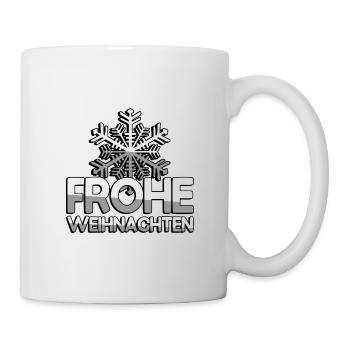 FROHE WEIHNACHTEN + Schneeflocke - Weihnachten - Tasse - Weiß - Rechts