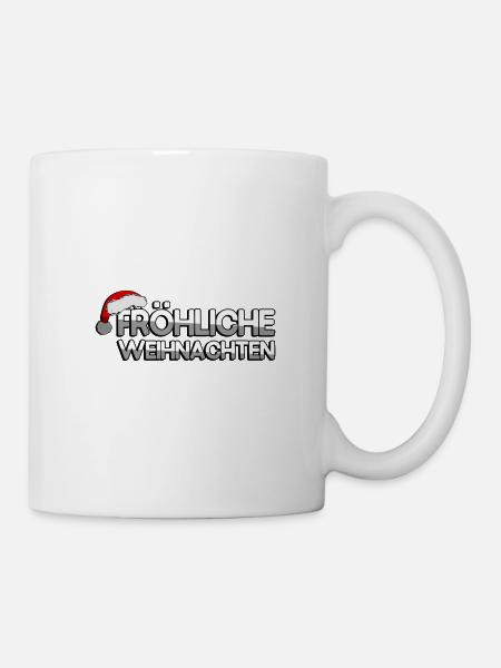 FRÖHLICHE WEIHNACHTEN + Zipfelmütze - Weihnachten - Tasse - Weiß