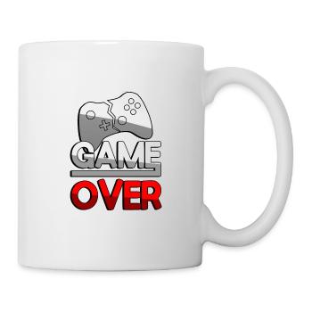 GAME OVER (Rouge) + Contrôleur - Jeux - Mug blanc - blanc - Droite