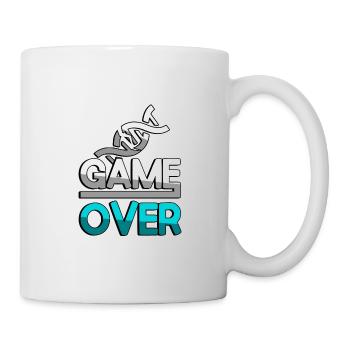 GAME OVER (Türkis) + DNA - Gaming - Tasse - Weiß - Rechts