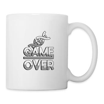 GAME OVER (Weiß) + DNA - Gaming - Tasse - Weiß - Rechts