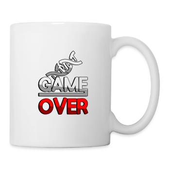 GAME OVER (Rot) + DNA - Gaming - Tasse - Weiß - Rechts