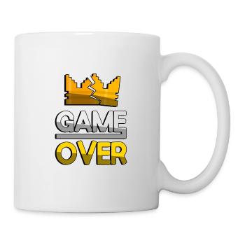 GAME OVER (Yellow) + King Crown - Gaming - Mug - white - Right