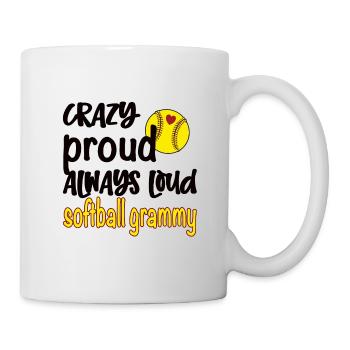 Grammy Grandma By Softball Player Softball Grammy - Mug - white - Right