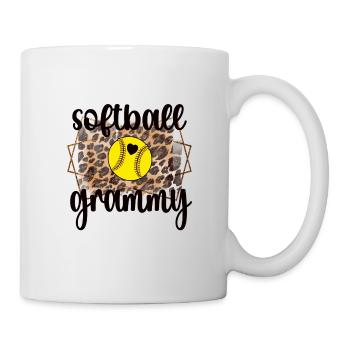 Grammy Grandma By Softball Player Softball Grammy - Mug - white - Right