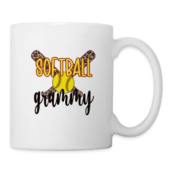 Grammy Grandma Of a Softball Player Softball Grammy - Mug - white - Right