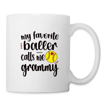Grammy Granny By Softball Player Softball Grammy - Mug - white - Right