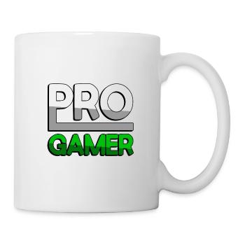 PRO GAMER (Grün) - Gaming - Tasse - Weiß - Rechts