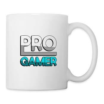PRO GAMER (Türkis) - Gaming - Tasse - Weiß - Rechts