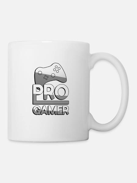 PRO GAMER (Weiß) + Controller - Gaming - Tasse - Weiß