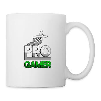 PRO GAMER (Grün) + DNA - Gaming - Tasse - Weiß - Rechts