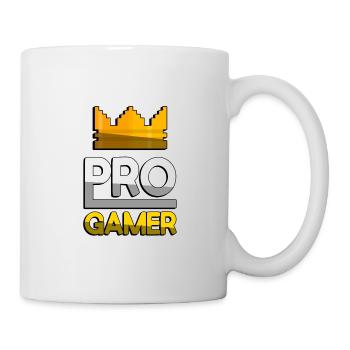 PRO GAMER (Yellow) + King Crown - Gaming - Mug - white - Right