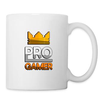 PRO GAMER (Orange) + King Crown - Gaming - Mug - white - Right