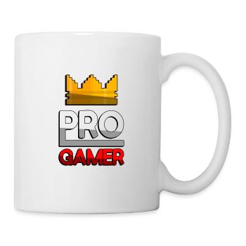 PRO GAMER (Red) + King Crown - Gaming - Mug - white - Right