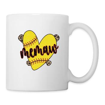 Memaw Grandma Of a Softball Player Softball Memaw - Mug - white - Right