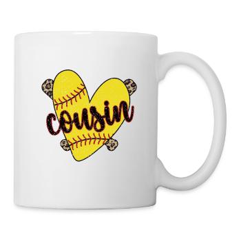 Proud Softball Cousin of a Softball Player - Mug - white - Right