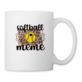 Fier Meme Grandma From Softball Player Softball Meme - Mug blanc - blanc - Droite