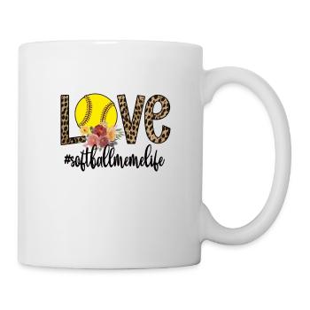 Meme Grand-mère d'un joueur de softball Softball Meme - Mug blanc - blanc - Droite