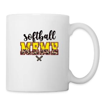 Meme Oma Eines Softballspieler Softball Meme - Tasse - Weiß - Rechts