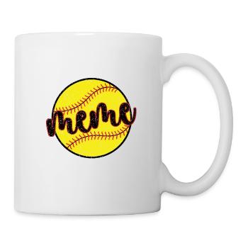 Meme Oma Eines Softballspieler Softball Meme - Tasse - Weiß - Rechts