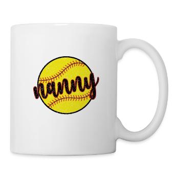 Nanny Grandma Of A Softball Player Softball Nanny - Mug - white - Right