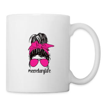 Secrétaire Appréciation Employé de bureau Cadeau - Mug blanc - blanc - Droite