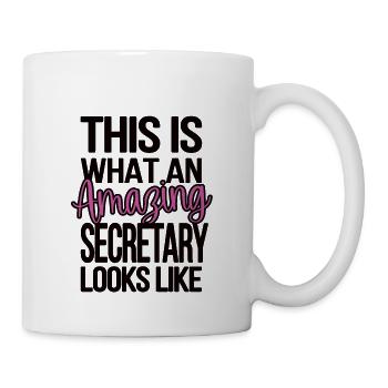 Secrétaire Cadeau Employé de bureau Appréciation - Mug blanc - blanc - Droite