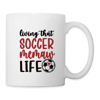 Fier Memaw grand-mère du joueur de football Soccer Memaw - Mug blanc - blanc - Droite
