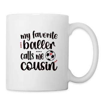 Best Soccer Cousin Of A Soccer Player Cousin Gift - Tasse - Weiß - Rechts