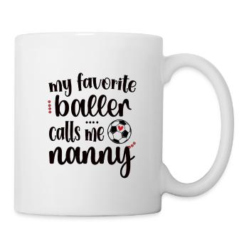 Fier footballeur nounou grand-mère de joueur de football nounou - Mug blanc - blanc - Droite